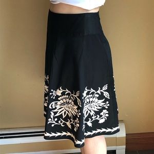 WHBM Embroidered Skirt
